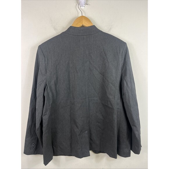 Old Navy Women's Relaxed Gray Blazer Jacket XL Regular Fit Classic Style NWT - Picture 5 of 10